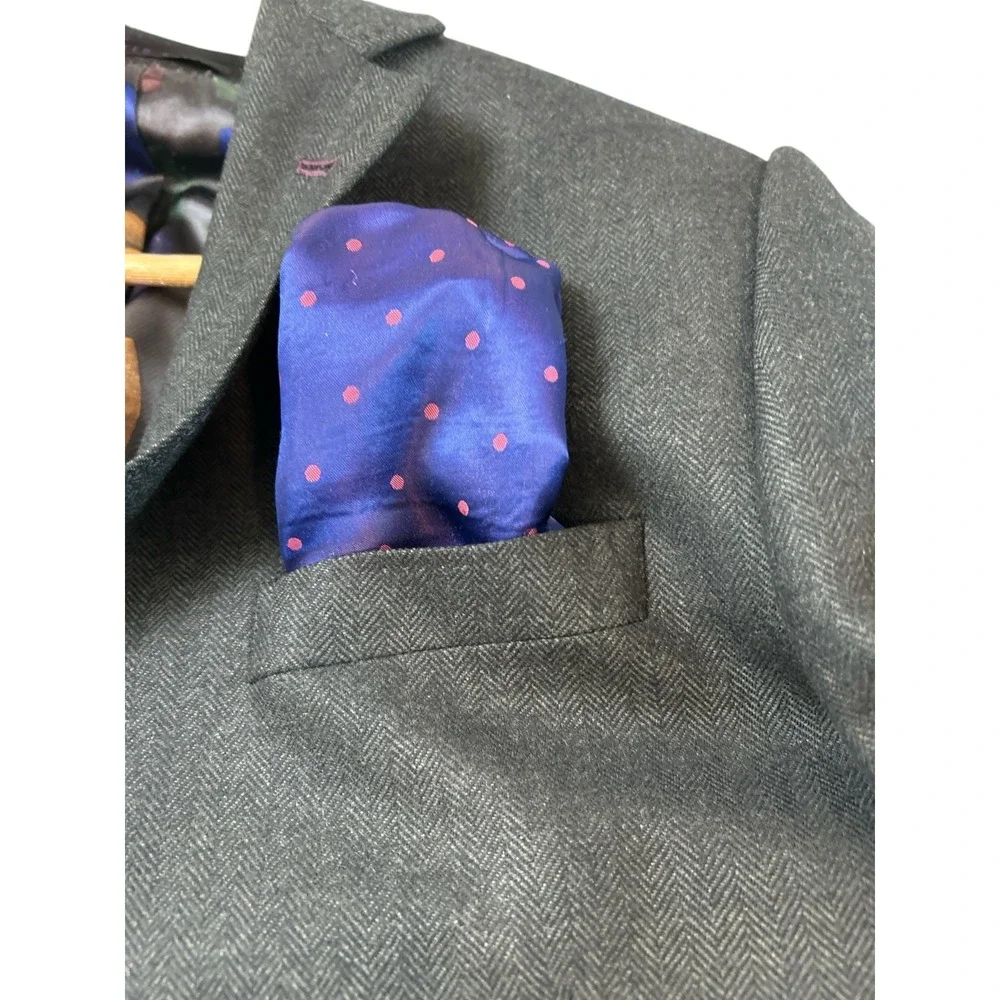 Ted Baker Endurance STALJAK Gray Wool Cashmere Blazer Jacket 42R